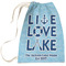 Live Love Lake Large Laundry Bag - Front View