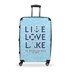 Live Love Lake Suitcase - 28" Large - Checked w/ Name or Text