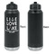 Live Love Lake Laser Engraved Water Bottles - Front Engraving - Front & Back View