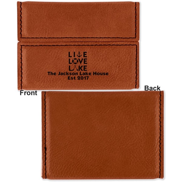 Lake House Quotes and Sayings Leather Business Card Holder Front Back Single Sided - Apvl