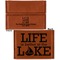 Lake House Quotes and Sayings Leather Business Card Holder - Front Back
