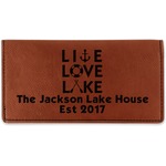 Live Love Lake Leatherette Checkbook Holder (Personalized)