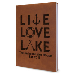 Live Love Lake Leather Sketchbook (Personalized)