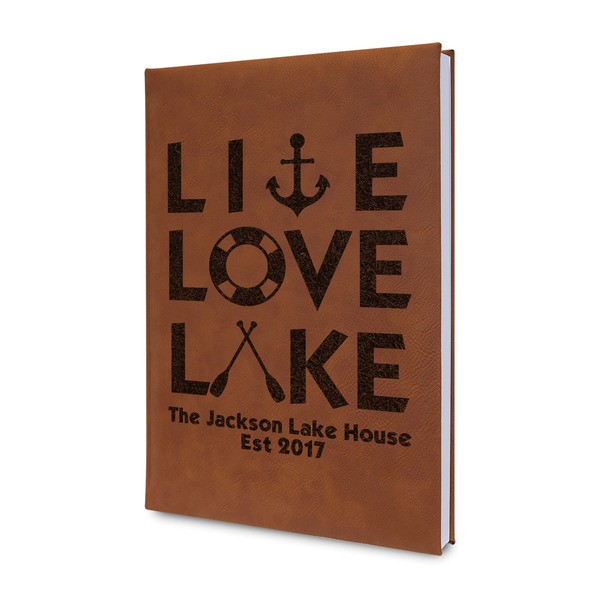 Custom Live Love Lake Leather Sketchbook - Small - Double Sided (Personalized)