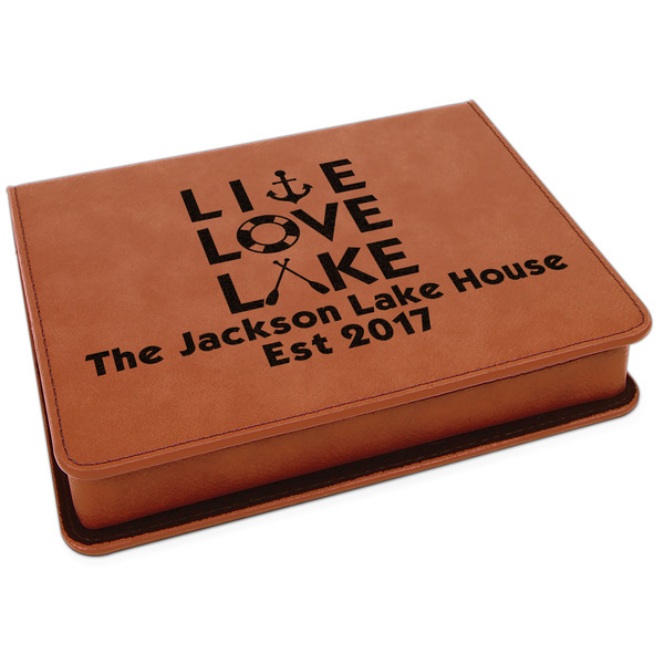 Custom Live Love Lake Leatherette 4-Piece Wine Tool Set (Personalized)
