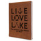 Live Love Lake Leatherette Journal - Large - Single Sided (Personalized)