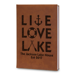 Live Love Lake Leatherette Journal - Large - Double Sided (Personalized)