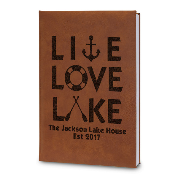 Custom Live Love Lake Leatherette Journal - Large - Double Sided (Personalized)