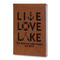 Live Love Lake Leatherette Journal - Large - Double Sided (Personalized)