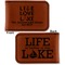 Lake House Quotes and Sayings Leatherette Magnetic Money Clip - Front and Back