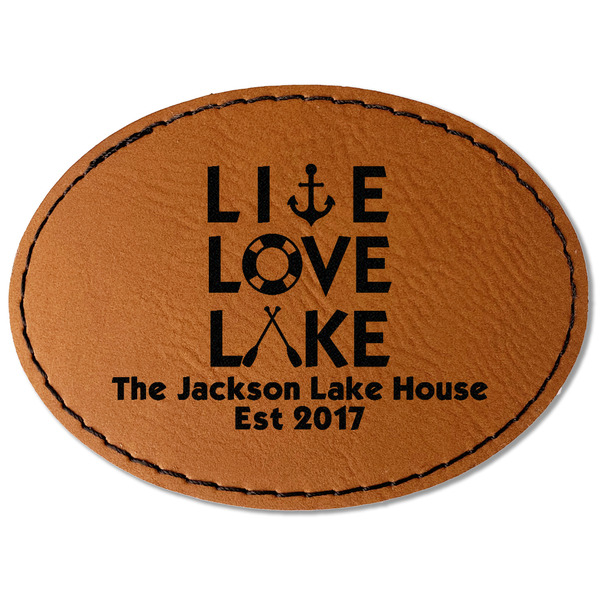 Live Love Lake Leatherette Patches - Oval