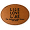 Live Love Lake Leatherette Patches - Oval