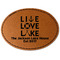 Live Love Lake Faux Leather Iron On Patch - Oval (Personalized)