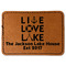 Live Love Lake Faux Leather Iron On Patch - Rectangle (Personalized)