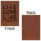 Live Love Lake Leatherette Sketchbooks - Large - Single Sided - Front & Back View