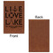 Live Love Lake Leatherette Sketchbooks - Small - Single Sided - Front & Back View
