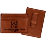 Live Love Lake Leatherette Wallet with Money Clip (Personalized)