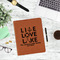 Live Love Lake Leatherette Zipper Portfolio - Lifestyle Photo