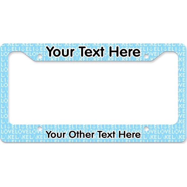 Custom Live Love Lake License Plate Frame - Style B (Personalized)
