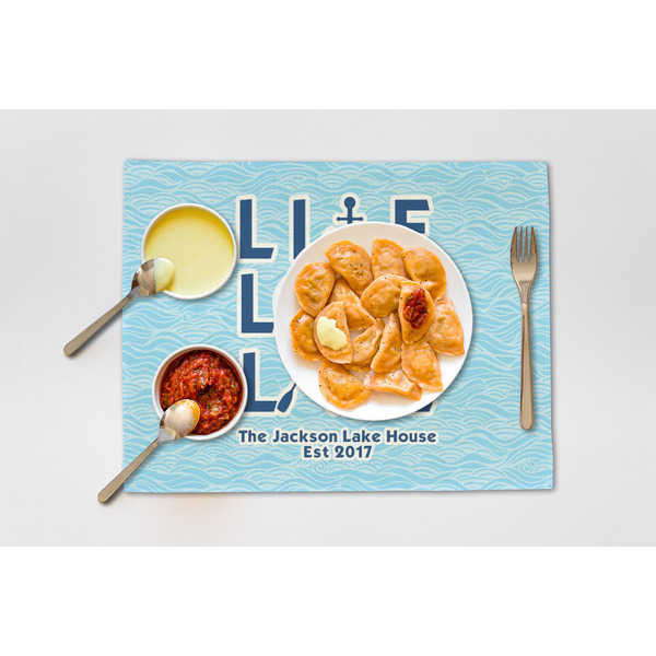 Live Love Lake Linen Placemat - Lifestyle (single)