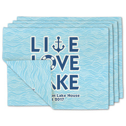 Live Love Lake Linen Placemat w/ Name or Text
