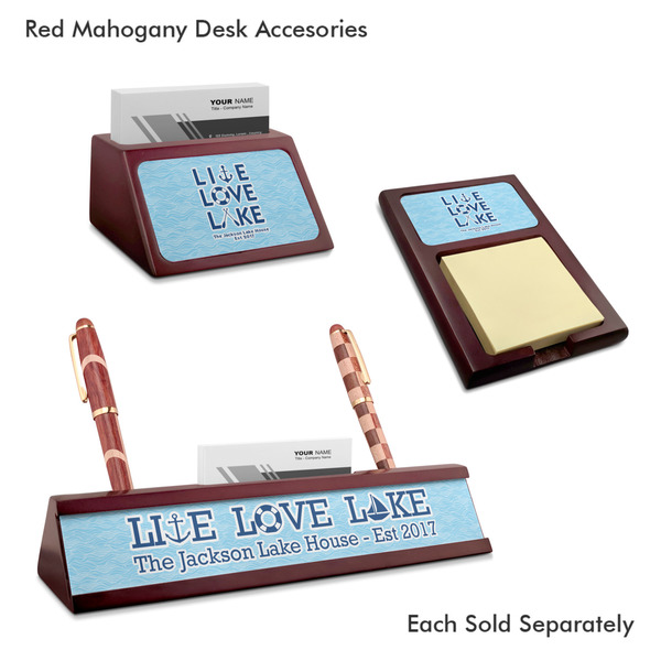 Live Love Lake Mahogany Desk Accessories