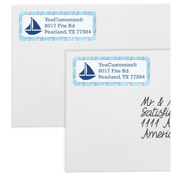 Live Love Lake Mailing Labels - Double Stack Close Up