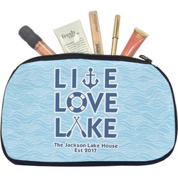 Live Love Lake Makeup / Cosmetic Bag - Medium (Personalized)