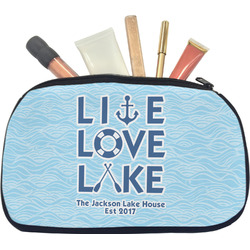 Live Love Lake Makeup / Cosmetic Bag - Medium (Personalized)