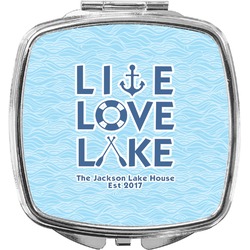 Live Love Lake Compact Makeup Mirror (Personalized)