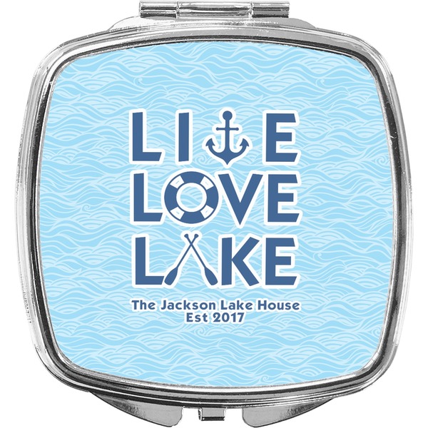 Custom Live Love Lake Compact Makeup Mirror (Personalized)