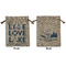 Live Love Lake Medium Burlap Gift Bag - Front & Back (Personalized)