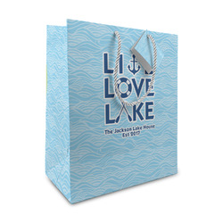 Live Love Lake Medium Gift Bag (Personalized)