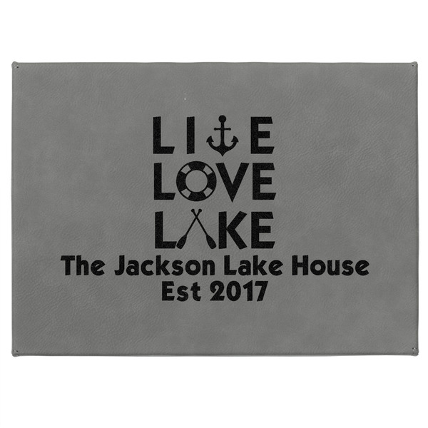 Live Love Lake Medium Gift Box with Engraved Leather Lid - Approval