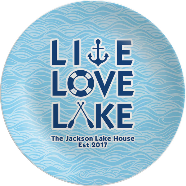 Custom Live Love Lake Melamine Plate (Personalized)