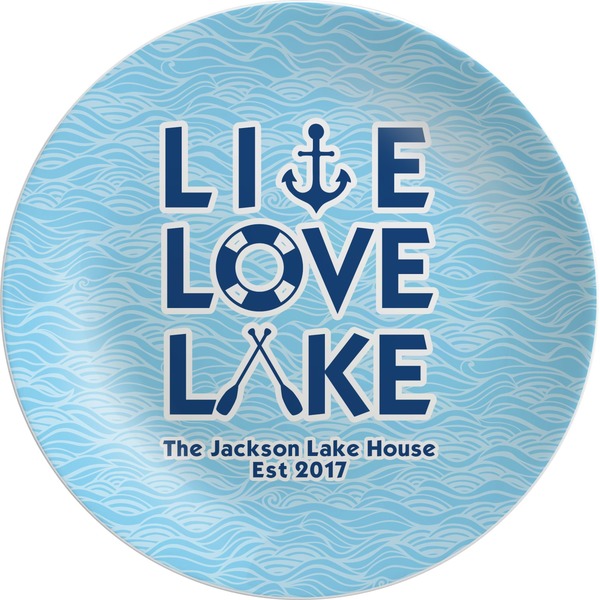 Custom Live Love Lake Melamine Plate (Personalized)