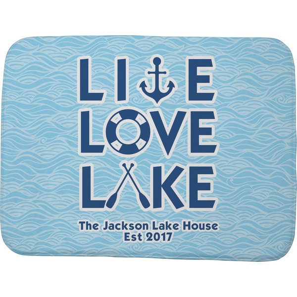 Custom Live Love Lake Memory Foam Bath Mat - 48"x36" (Personalized)