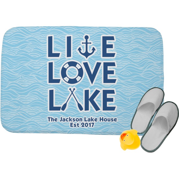 Custom Live Love Lake Memory Foam Bath Mat (Personalized)