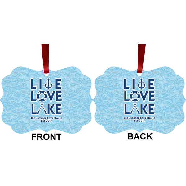 Live Love Lake Metal Benilux Ornament - Front and Back (APPROVAL)