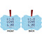 Live Love Lake Metal Benilux Ornament - Front and Back (APPROVAL)