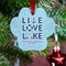 Live Love Lake Metal Paw Ornament - Lifestyle