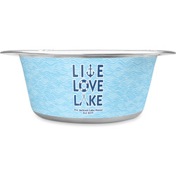 Live Love Lake Stainless Steel Dog Bowl (Personalized)