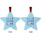 Live Love Lake Metal Star Ornament - Front and Back