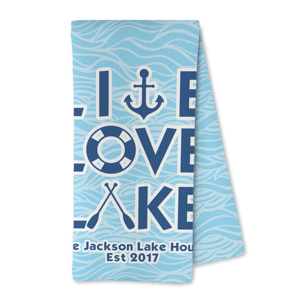 Custom Live Love Lake Kitchen Towel - Microfiber (Personalized)