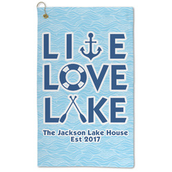 Live Love Lake Microfiber Golf Towel - Large (Personalized)