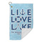Live Love Lake Microfiber Golf Towels Small - FRONT FOLDED