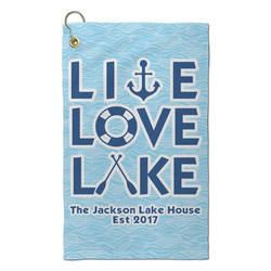 Live Love Lake Microfiber Golf Towel - Small (Personalized)