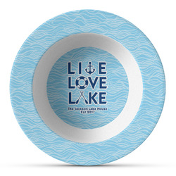 Live Love Lake Plastic Bowl - Microwave Safe - Composite Polymer (Personalized)