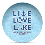 Live Love Lake Microwave Safe Plastic Plate - Composite Polymer (Personalized)