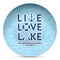 Live Love Lake Microwave Safe Plastic Plate - Composite Polymer (Personalized)